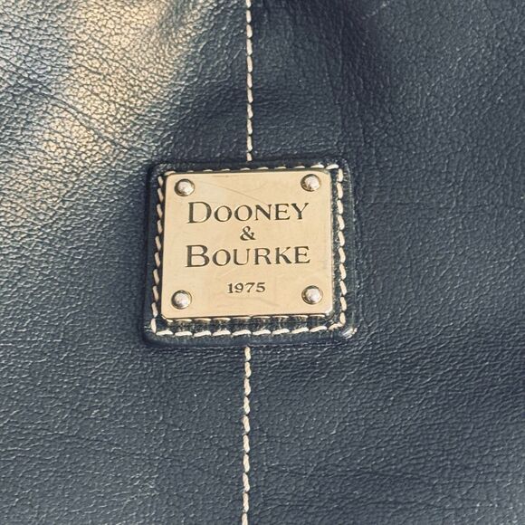 Dooney & Bourke XL Dillen hobo Black Pebble Grain Leather double zip front - Picture 2 of 15